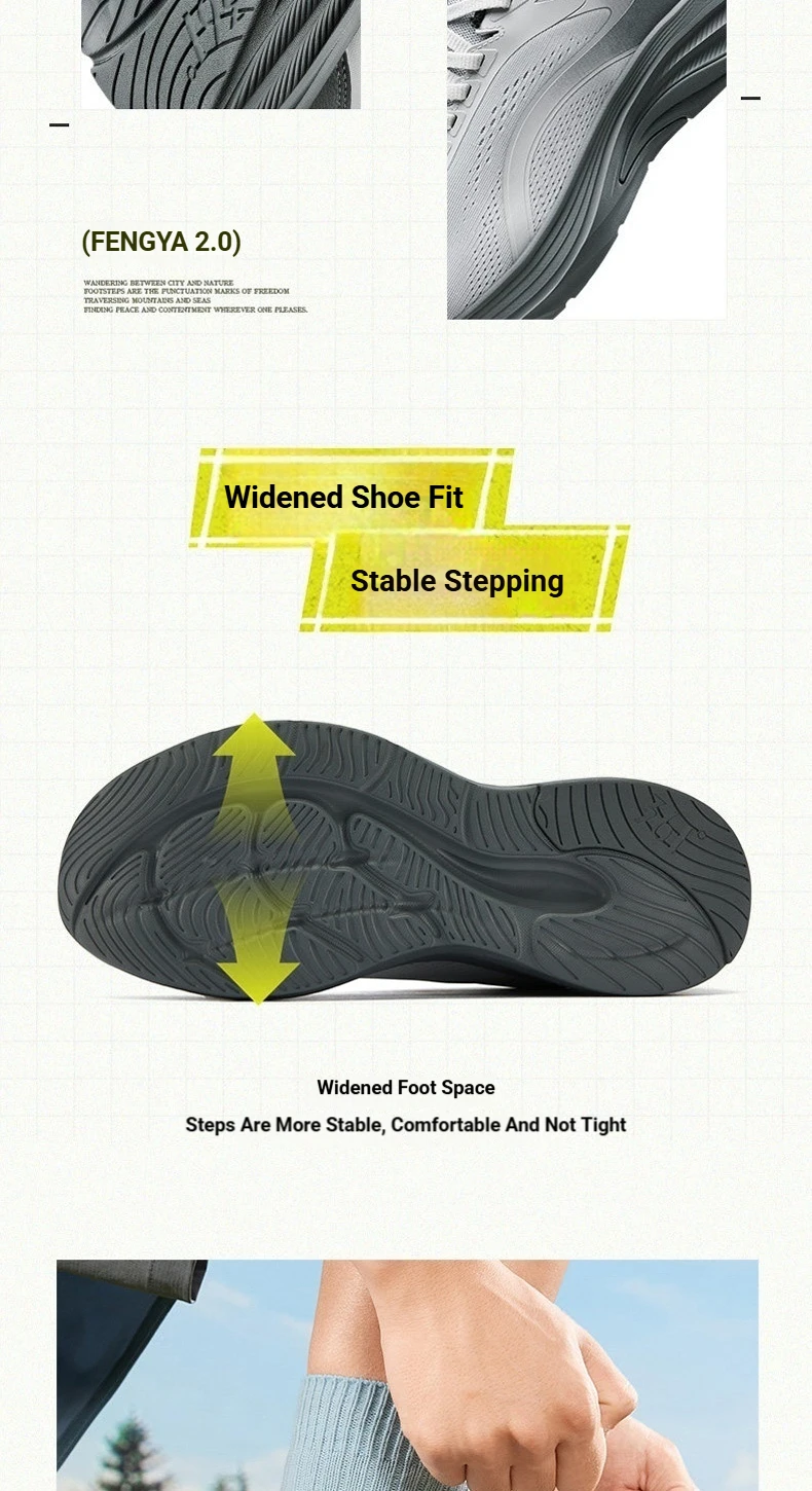 361 Degrees FengYa 2.0 Herren-Laufschuhe, weiche und elastische Passform, atmungsaktive Dämpfung, leichte Dämpfung, Herren-Sneaker 672612216 – Detail 8