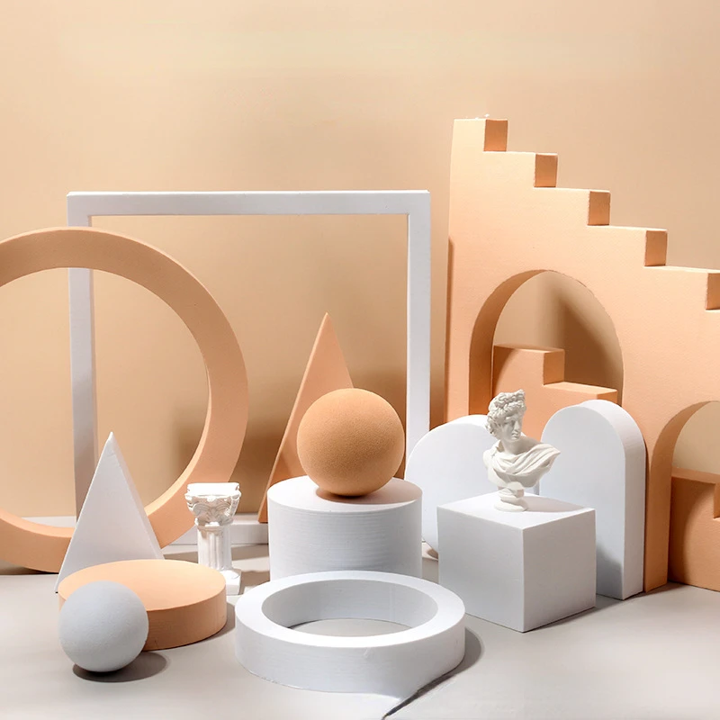 Solid Color Cube Photo Photography Props INS 3D Jewelry Beauty Decoration Decoration Background Props