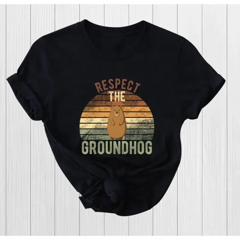 Groundhog Day T Shirt Respect The Woodchuck S