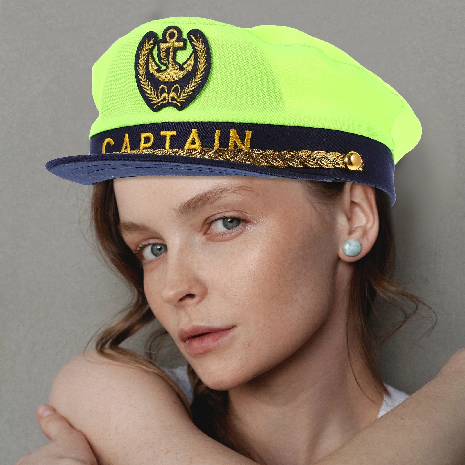 

Captain Hat Boater Captains Caps for Men Costume-hats Sailor Multicolor Women's