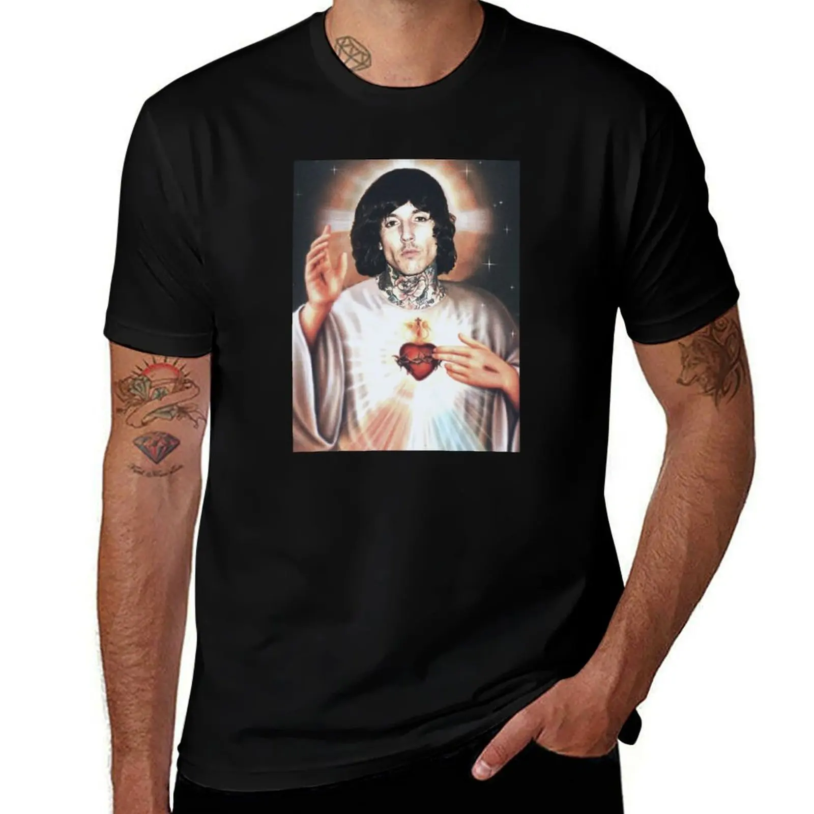

saint oli sykes T-Shirt Big and Tall Basic Tee Shirt