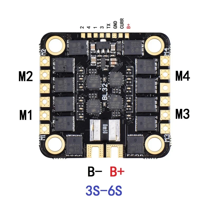 BL32-40A 3-6S Blheli 32 4 In 1 Brushless ESC Dshot1200 5V BEC 30.5X30.5MM For RC Drone FPV Racing RC Parts