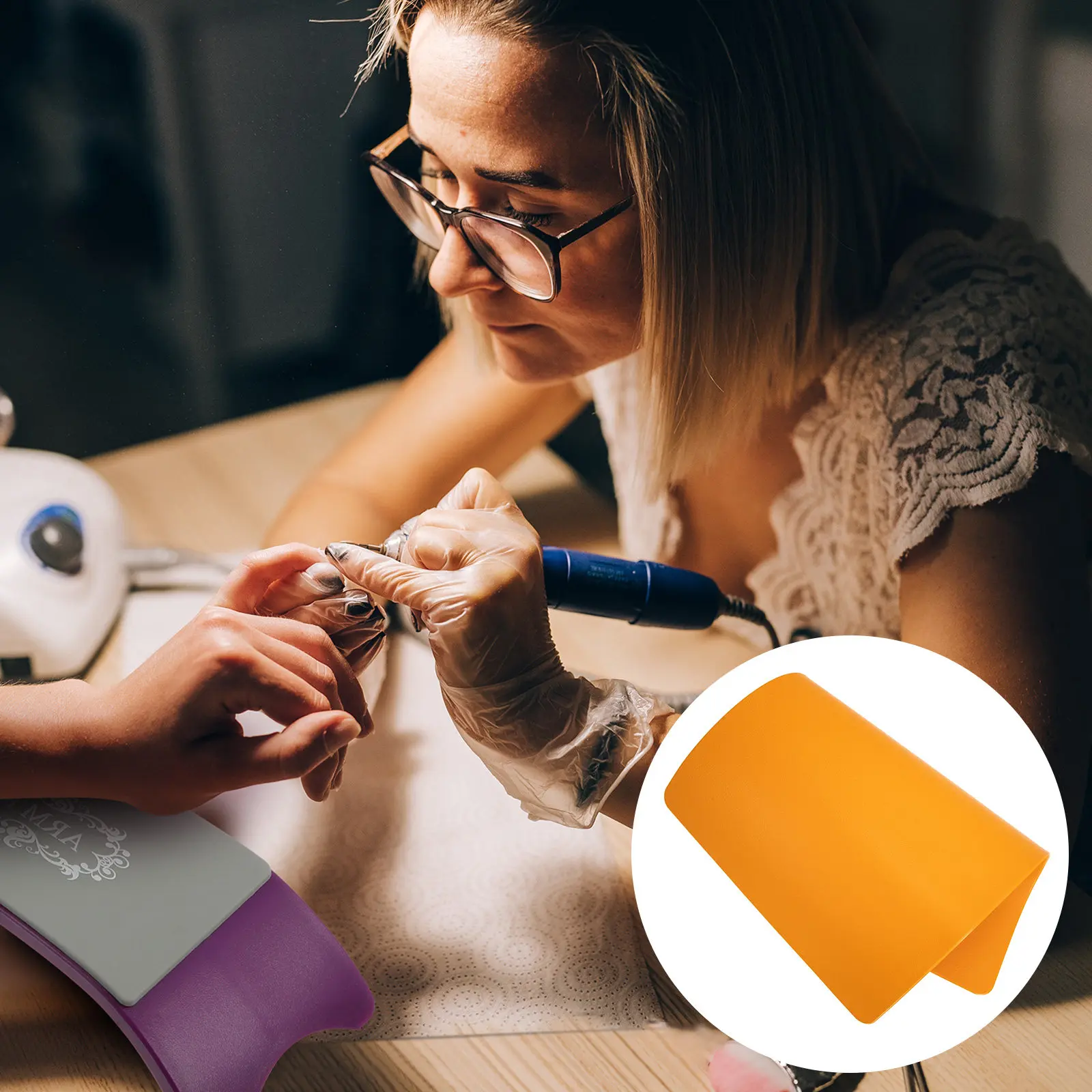 

Мягкий двусторонний коврик для маникюра без запаха, для точного нанесения лака и эффективной очистки, многоразовый, для салонов красоты