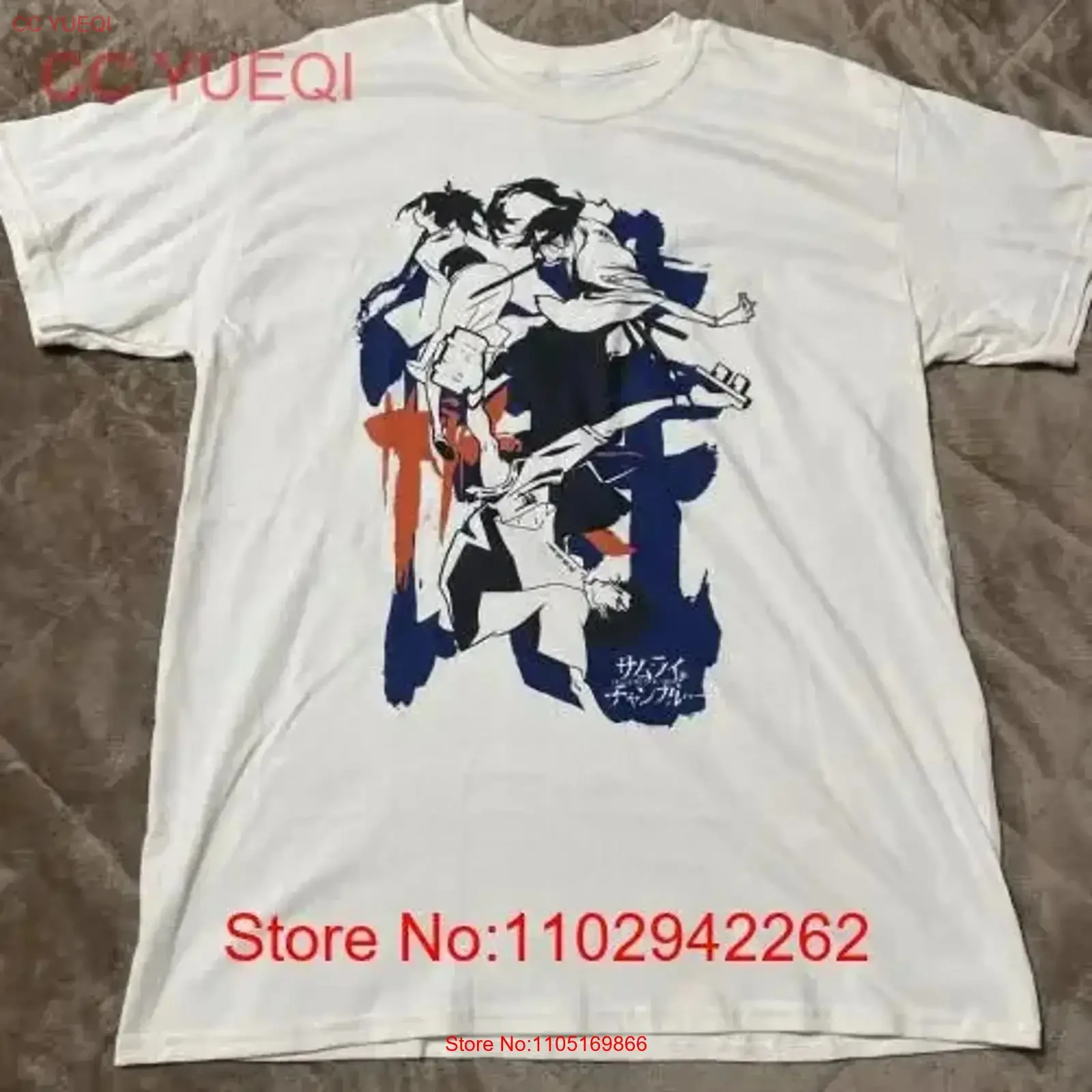 00s Samurai Champloo T shirt Official overseas nujabes vintage Washed Stretched Soft graphic designer clothes Casual vintage