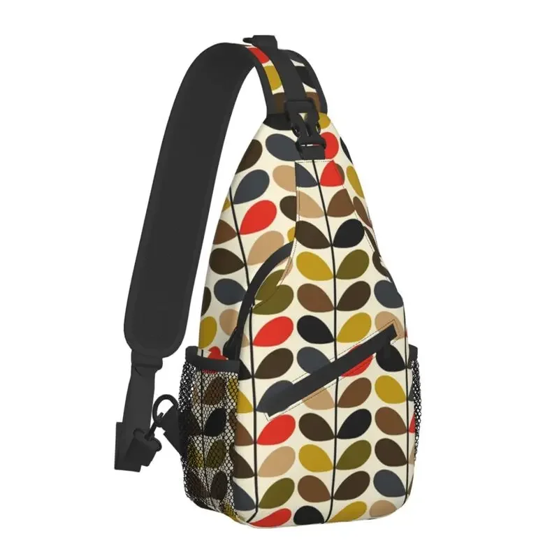 Orla Kiely Multi Stem Sling Chest Bag Customized Scandinavian Floral Shoulder Crossbody Backpack for Men Cycling Camping Daypack