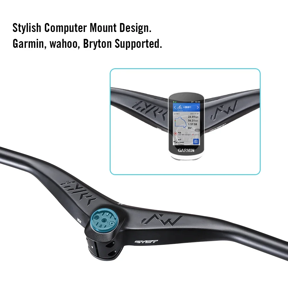 

Цельный карбоновый руль RYET для горного велосипеда, ширина 780 мм, подъем 12 градусов, полная внутренняя прокладка кабеля для AM/XC Ultralight