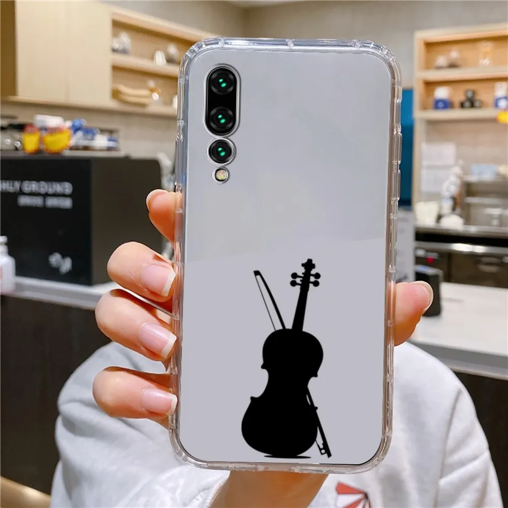 Musical Instruments Silhouettes Phone Case For Xiaomi 11 Redmi Note 11 5G 8T 9A 9 10T Note8Pro Note9 12SUltra Transparent Case