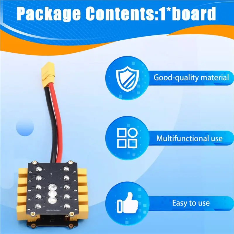 L62A XT90 PCB High Current Distribution Board For UAV Power Supply Multi-Axis Distribution Board Parallel Connection