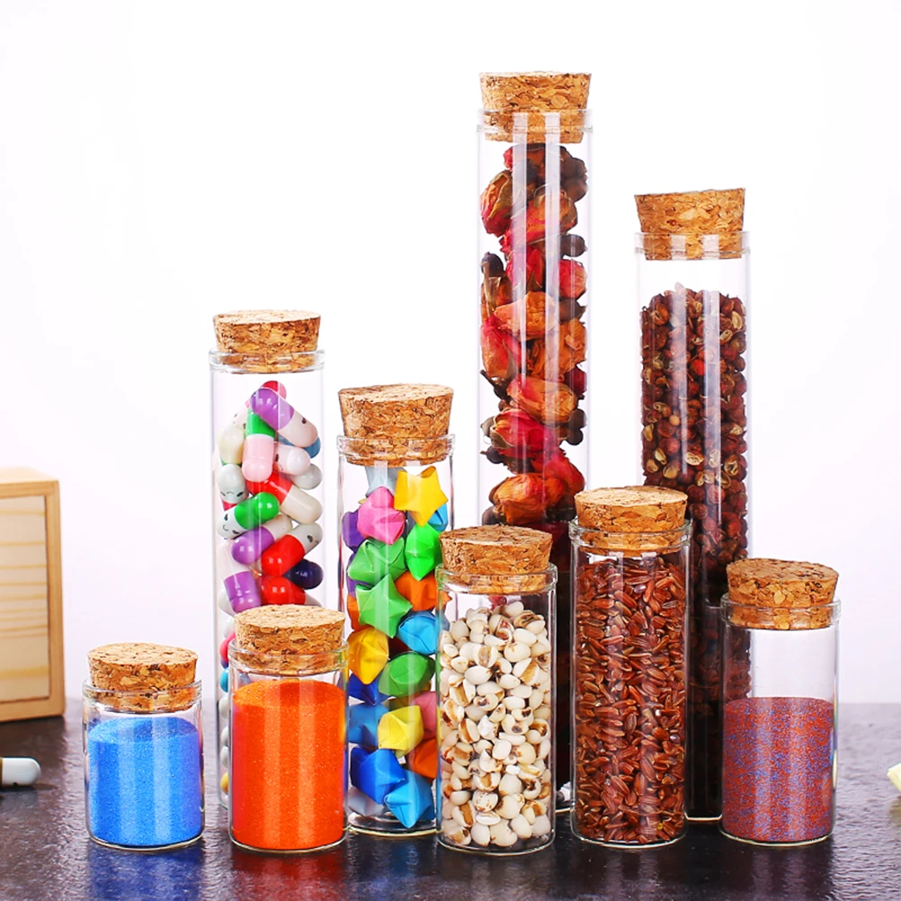 

15 Pcs Storage Jar High Borosilicate Sealed Cans Food Grains Container Kitchen Storage Tank Glass Sealed Cans Transparent