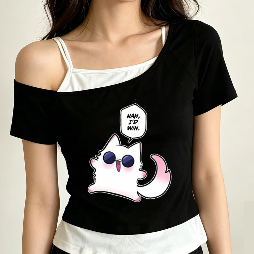 Jujutsu Kaisen crop top women cheap alternative  japan harajuku gothic top tees y2k cutecore gothic