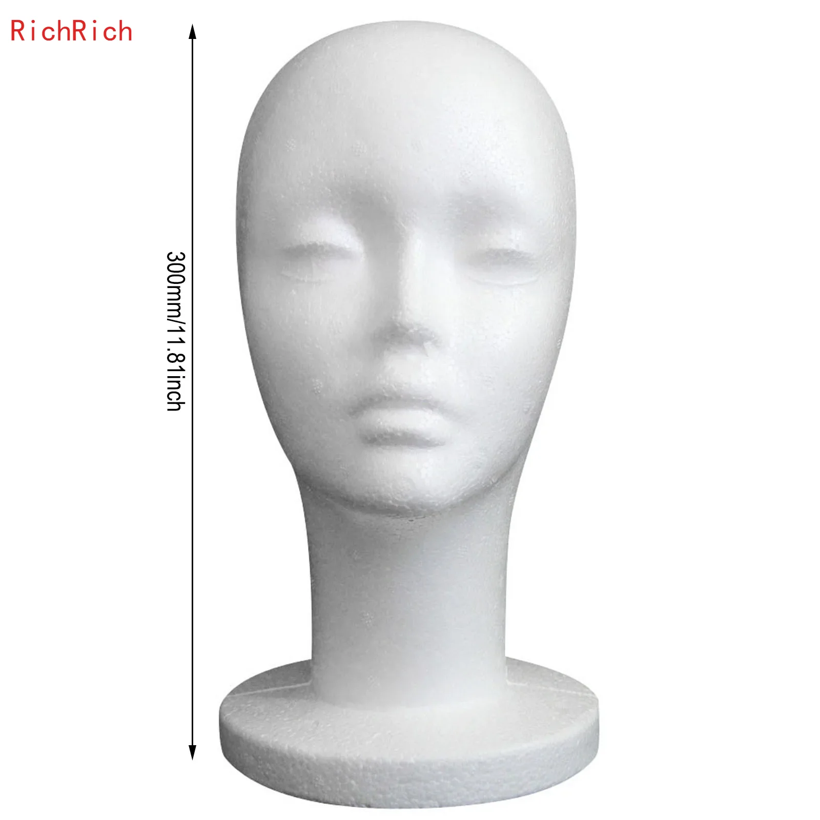 Female Styrofoam Mannequin Manikin Head Model Foam Wig Hair Glasses Display 2024 New Foam Head Decorative Ornaments Yi