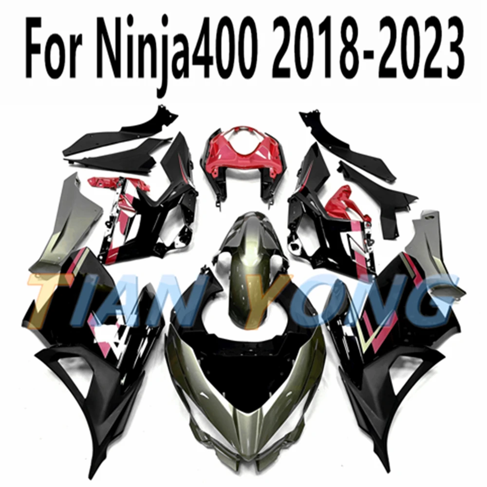 

Red Cement Gray High Quality Fit Ninja 400 Full Fairing Kit for Ninja400 2018-2019-2021-2022-2023 Bodywork Cowling Customize