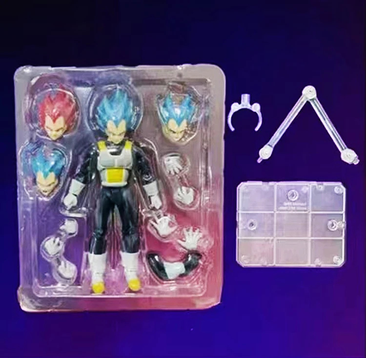 18cm Dragon Ball Anime Figures Blue Fair Vegeta Movable Action Figure Statue Model Doll Collection Toys Gifts