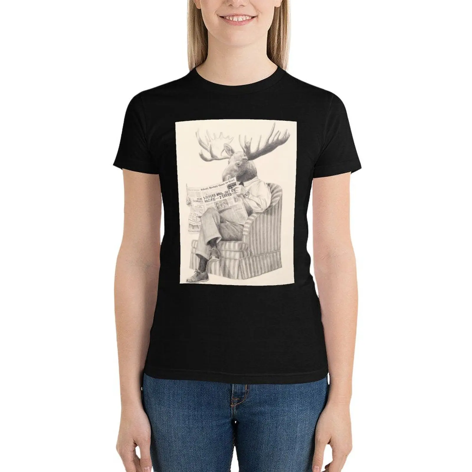 

The Sunday Paper T-Shirt vintage clothes summer top Short sleeve tee cute clothes T-shirts for Women