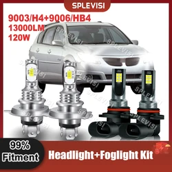 SPLEVISI LED Headlight H4 High Low Beam 9006 Foglight Kit CSP Chips Replace For Pontiac Vibe 2003 2004 2005 2006 2007 2008