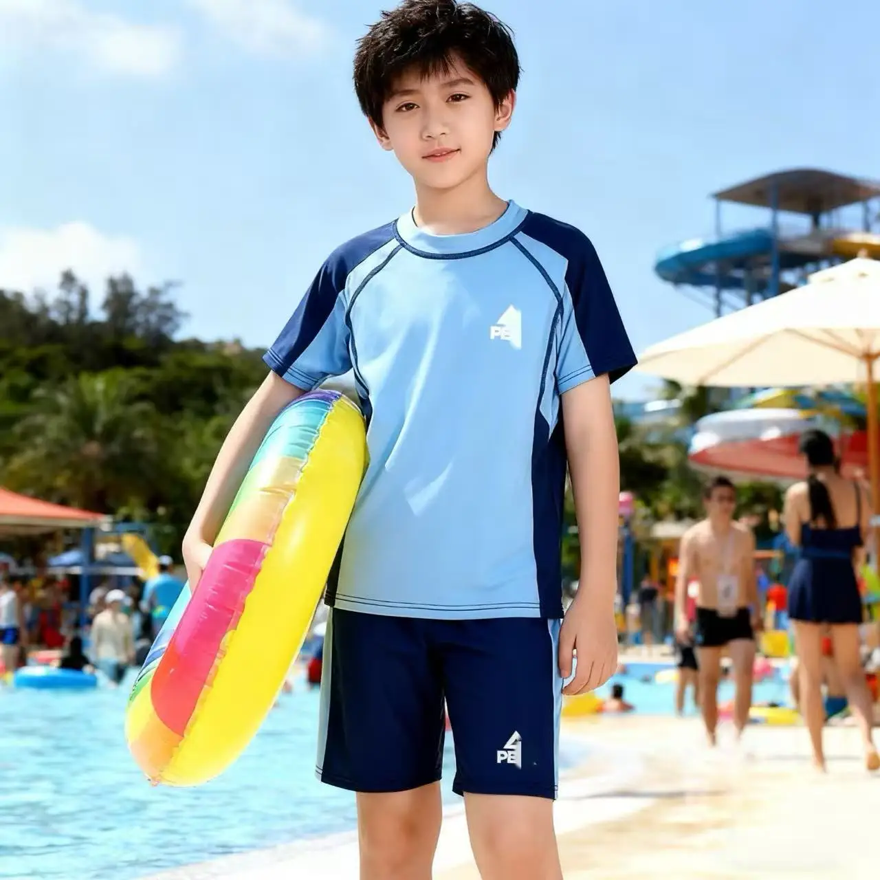 

Amber Kids' ort Sve UPF50 Swimwear Set Boys' Training Swimming Equipment Paage Small Medium Large Children