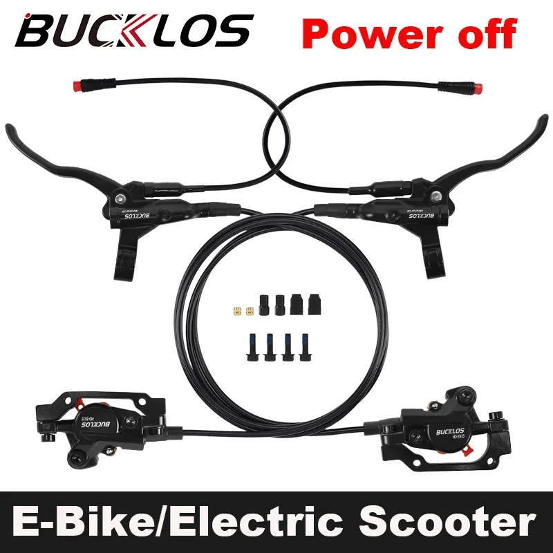 

Комплект гидравлических дисковых тормозов BUCKLOS для электрического скутера, велосипеда, тормоза для электронного велосипеда, 2-поршневой тормоз под давлением масла, детали велосипеда