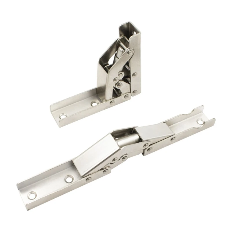 

2PCS Self-Locking Folding Hinges 90 Degree Cabinet Shelf Hinges Table Legs Bracket for Table Work Benchs Enduring