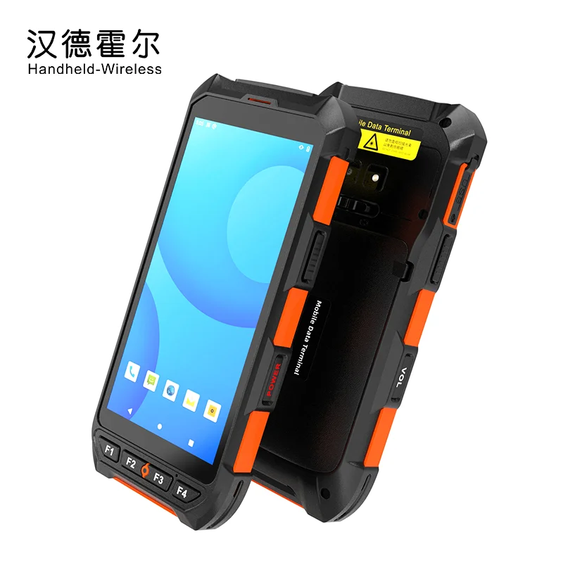 Escáner de Palma Android 13, Escáner de Código de Barras Portátil Resistente, PDA con 4800 mAh, 4G, WiFi, Bluetooth, Cámara, Escáner de Código QR para Inventario de Boletos