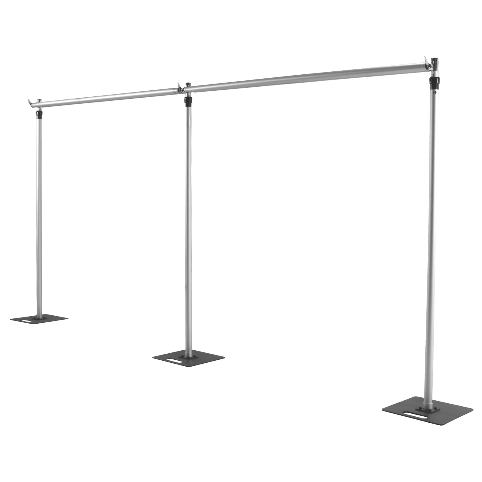 

Комплект для фотозоны: Стойка-держатель для фона 118x236 дюймов с двойной перекладиной и металлическим основанием, регулируемая по высоте, для церемоний, вечеринок, свадеб, видеостудий