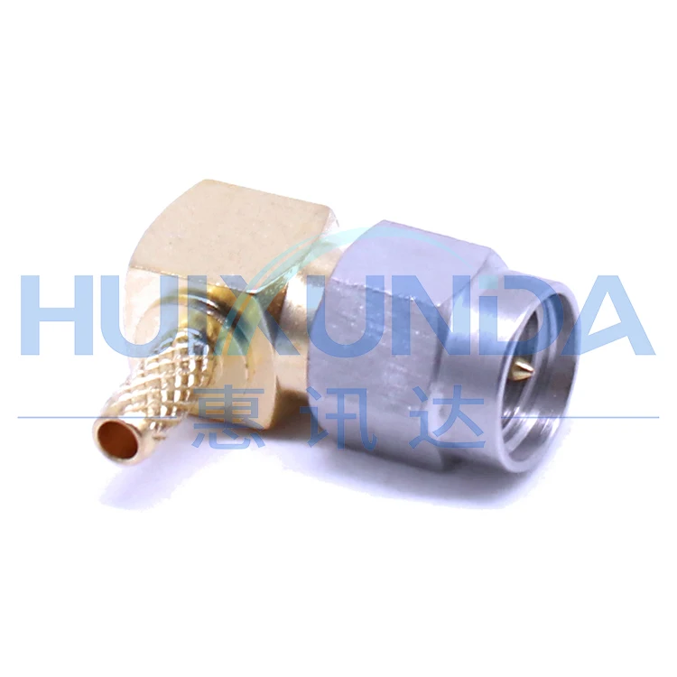 SMA-C-JW-1.5 Stainless Steel Screw SMA Bending Male Inner Pin Crimping 50-1.5 Wire Connector