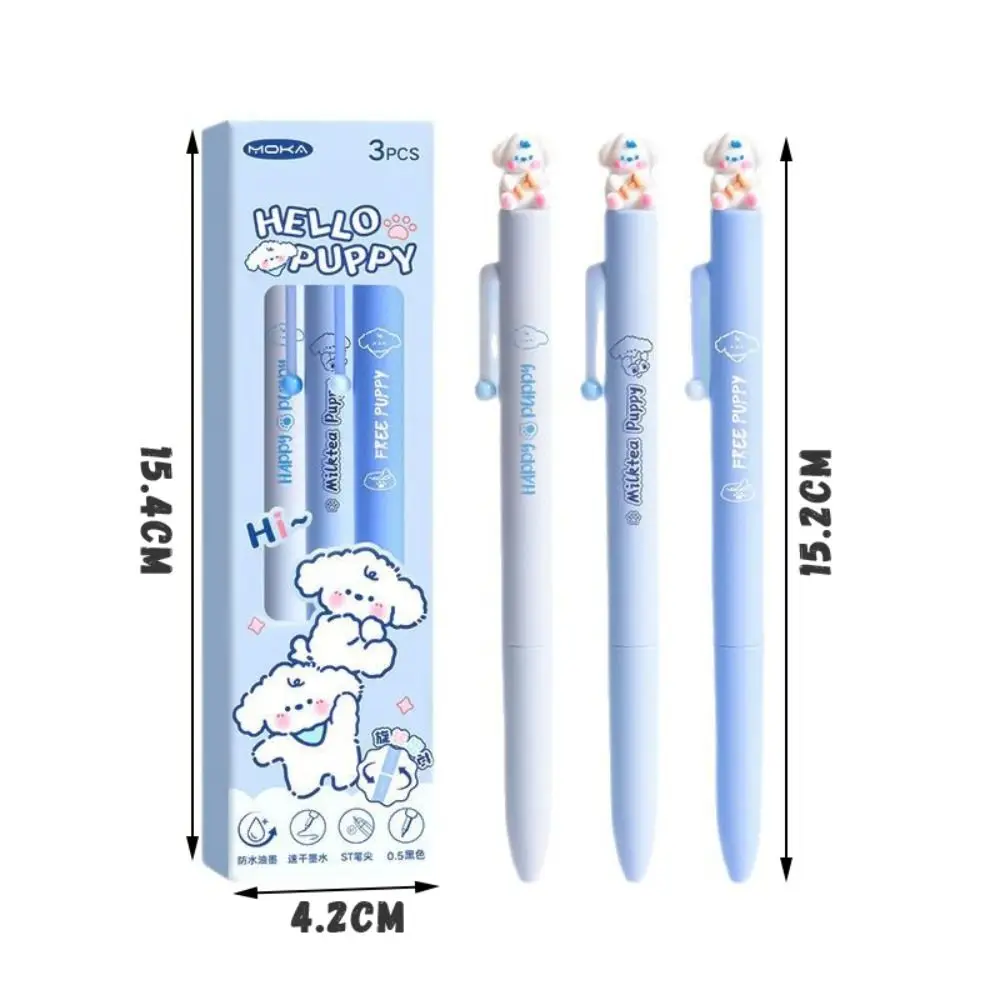 3PCS High Quality 0.5mm Black Ink Gel Pen Rotating Using Capybara Ballpoint Pen Quick Drying Office Signature Pen Gift