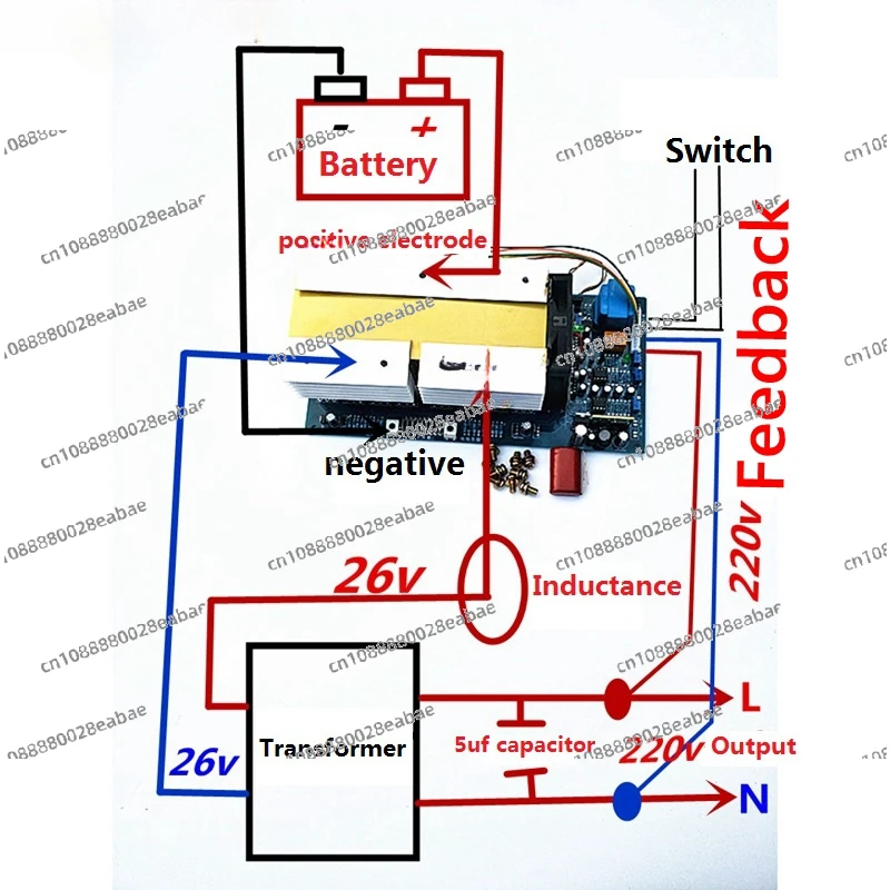 High Power Pure Sine Wave Inverter PCB Circuit Board Power Frequency 24V 48V 60V 72V 90V DC To AC 220V 110V 5000W 8000W 10000W