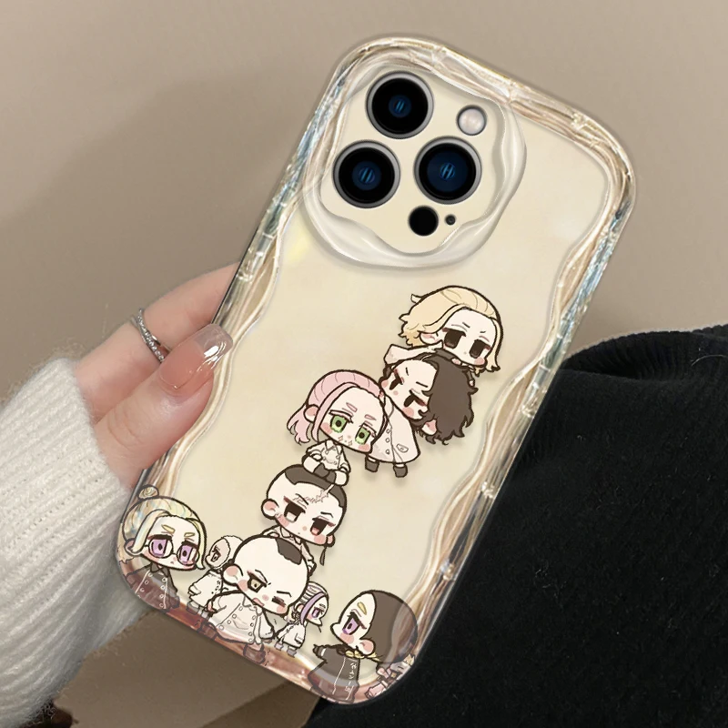 Anime Tokyo Revengers Cover For Apple iPhone 15 14 13 12 11 Pro X XR XS Max Plus 8 7 Plus SE Wave Oil Phone Case