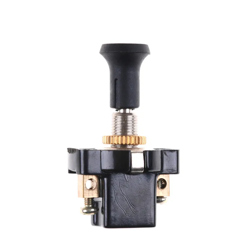 1Pc High Performance On-Off Long Push Pull Switch 12V Screw Terminals.