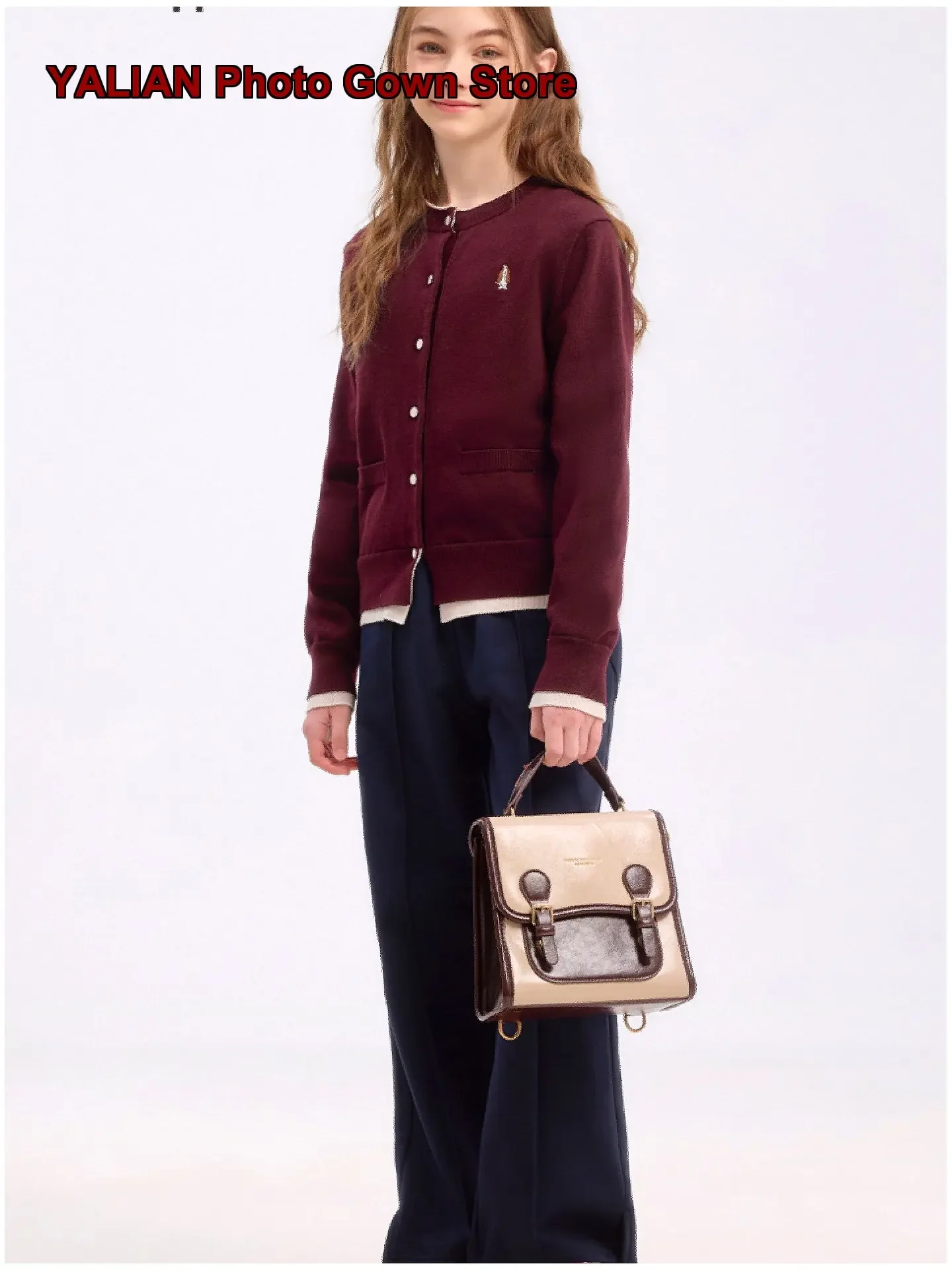 Xiapushi Girls Cardigan Kids Spring New Arrivals Acrylic Sweet Knit Top Older Girls Older Kids