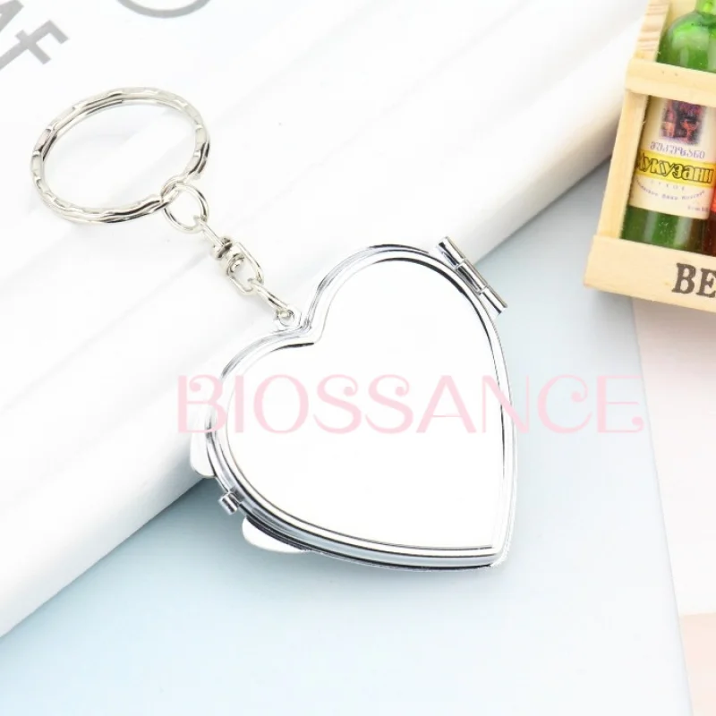 Trendy And Exquisite Double-Sided Folding Mini Cosmetic Mirror Keychain Wholesale For Men And Women