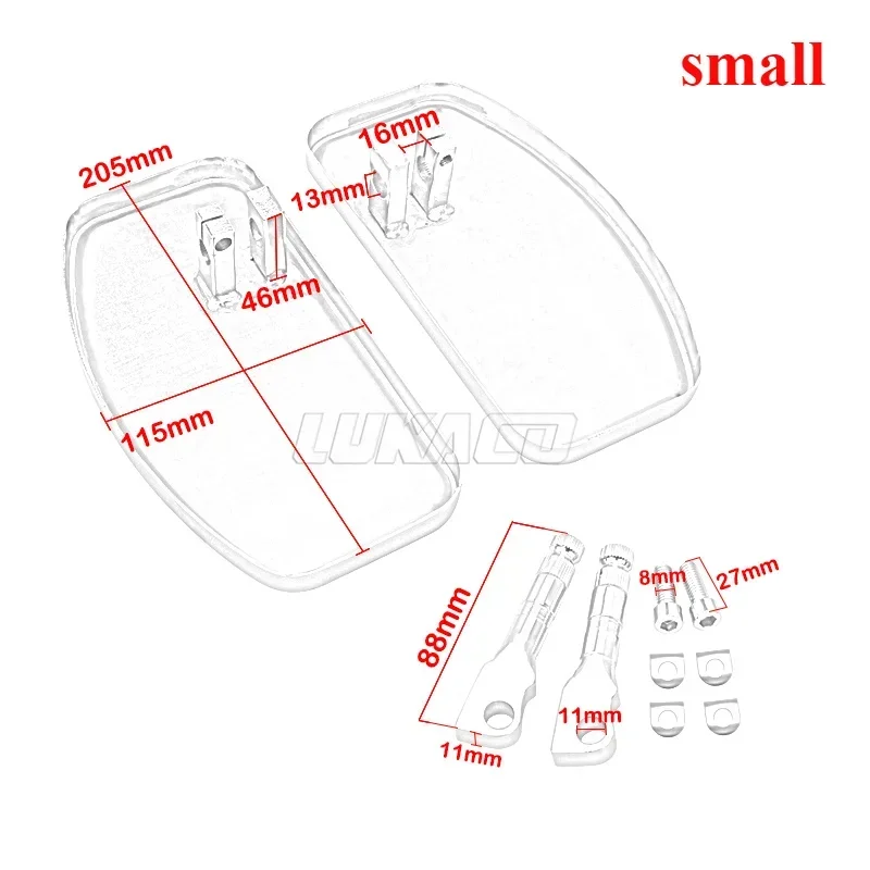 Motorcycle Rear Footrest Footpeg Adjustable Passenger Footboards For Harley Touring Electra Glide Road King FLHR Street Glide