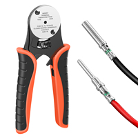 Deutsch Crimp Tool Closed Barrel Crimper 4 Way Indent 8 Impression Type Pin Crimping Tool for Deutsch Connector 14, 16, 18 AWG