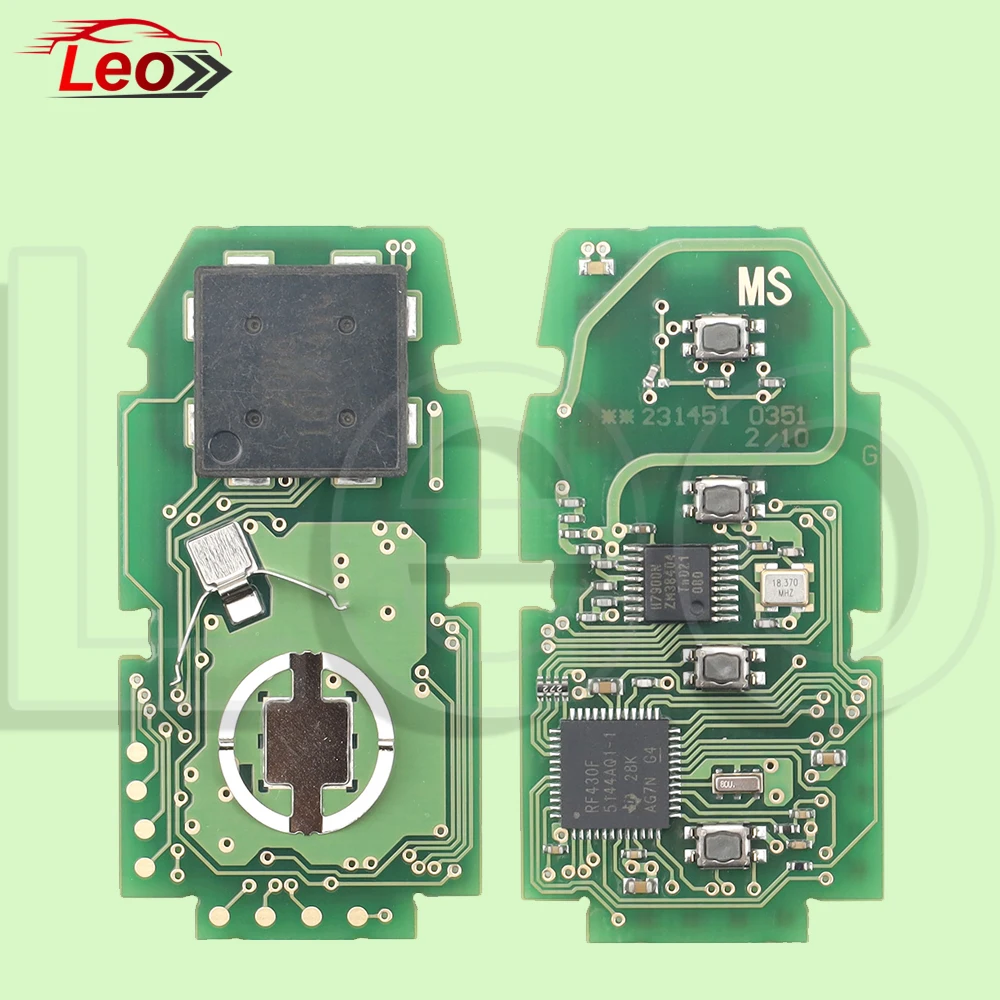 معرف Leo FCC:HYQ14FBN PN:8990H-02030 PCB-2000 312-314MHz 4A-CHIP مفتاح السيارة الذكي عن بعد لتويادا كورولا 2019 2020 2021
