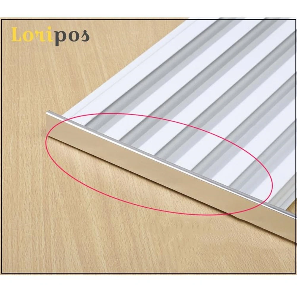 Aluminium Slot Strip Wall Mount Board Edge Cover Shelf Board Plate Grooves Protection Bar Rail Pole Slotted Plate Edge Guard Rod