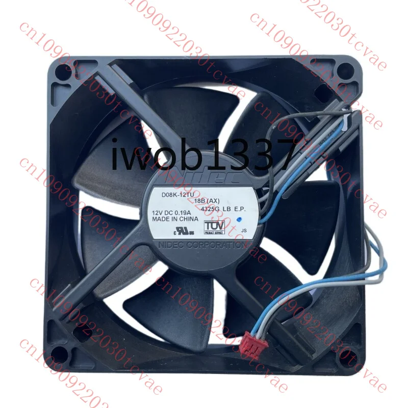 

Original for NIDEC 8025 12V 0.19A D08K-12TU 19B Cooling fan