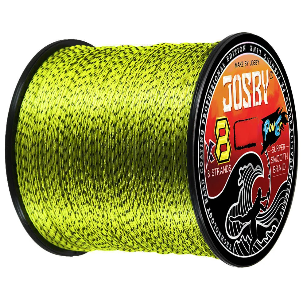 JOSBY Japan 8 Strands Braided Fishing Line  Multifilament Speckled 8X PE Wire 100M 300M 500M Fly Sea Saltwater Freshwater Pesca