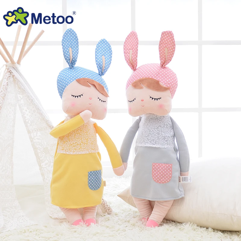 Metoo Plush Toy Angela Cute Rabbit Elk Plush Doll Cute Bear Stuffed Animal for Girls and Boys Birthday Gifts Stuffed Doll