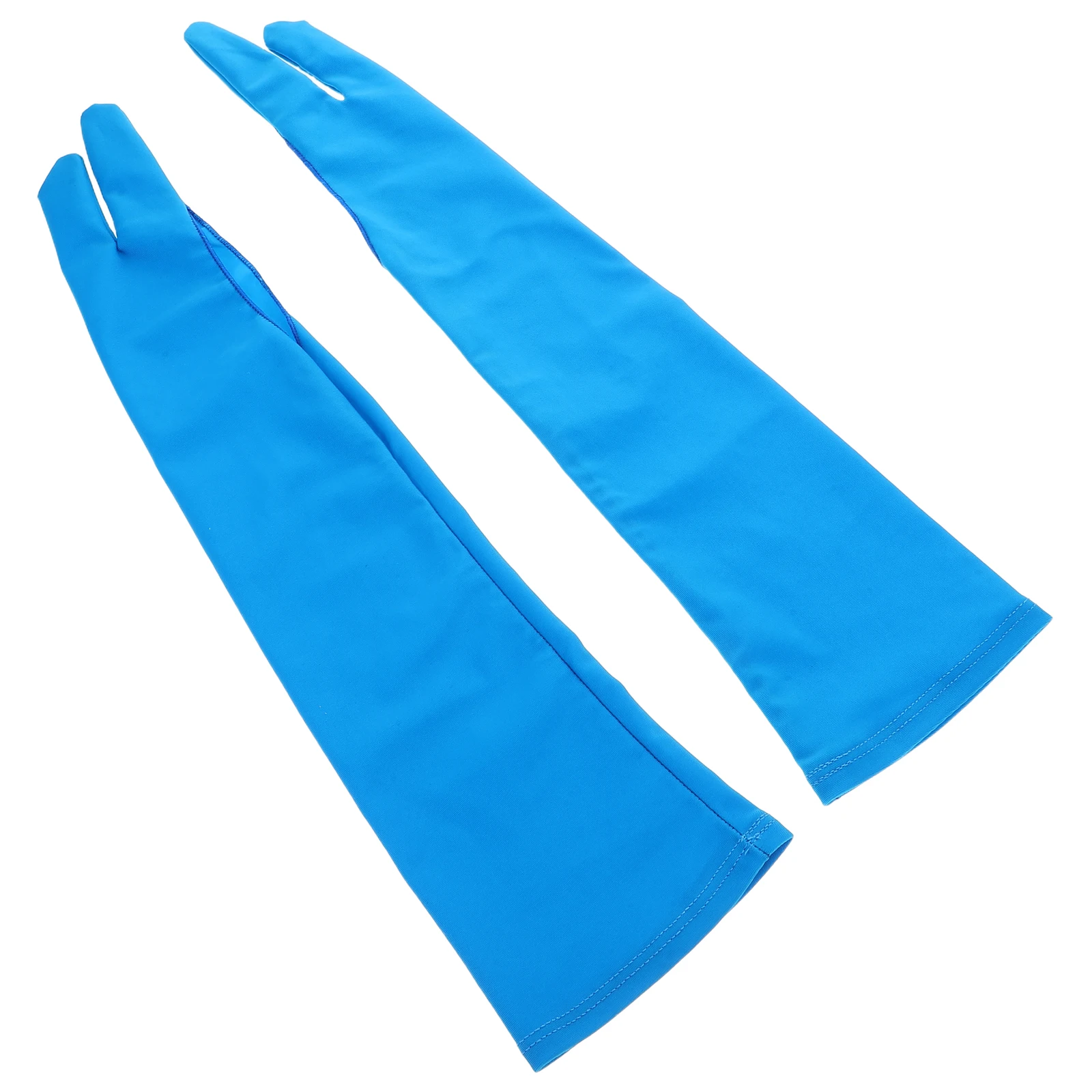 

Extended Painting Gloves Blue Anti-Touch Smudge Proof Two Finger Drawing Sketching Artist Right Hand Long Design Digital