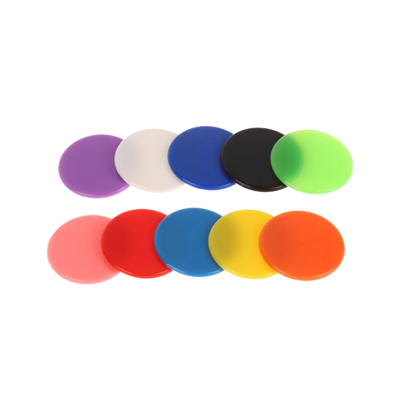 100 Stuks 25MM Montessori Leren Onderwijs Wiskunde Speelgoed Plastic Poker Chips Bingo Chip Markers Token Family Club Party Tellen speelgoed