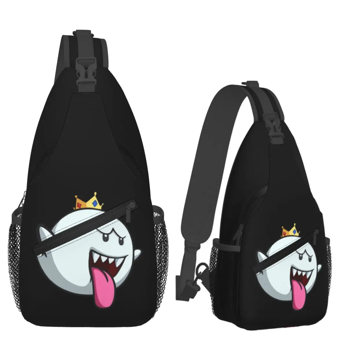 

King Boo Chest Bag Men Sling Crossbody Backpack Chest Bag Travel Hiking Daypack Shoulder Bag