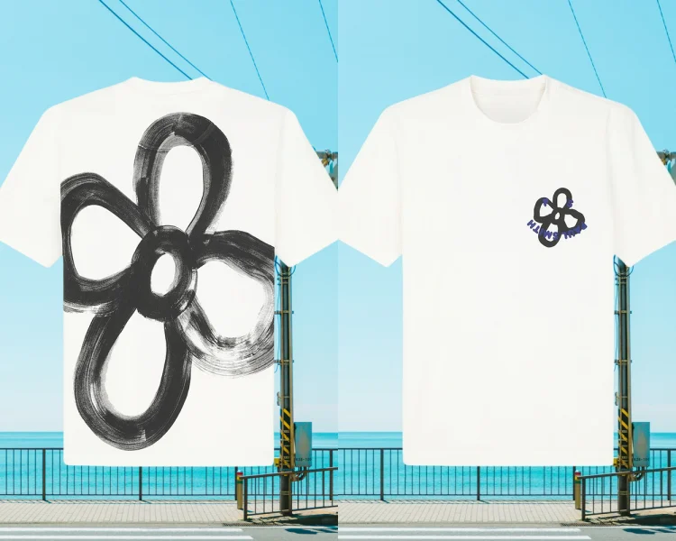 PS Paul Smith Regular Version Smiley Face Floral Pattern Short-sleeved T-shirt 2025for Men and Women with The Same Cotton Print