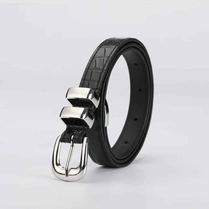 

2025 модный женский ремень из натуральной крокодиловой кожи, AL009
