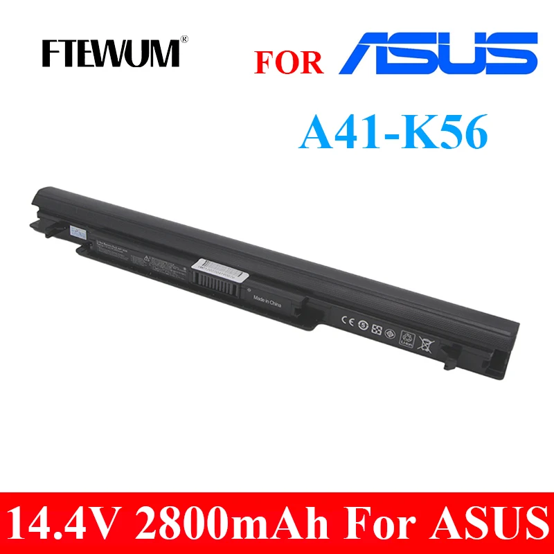 

14.4V 5200mAh A41-K56 4 Cells Laptop Battery For ASUS A32-K56 A42-K56 S46C S56C K46 K46C K46CA K46CM K56 K56C K56CA K56CM R505CA