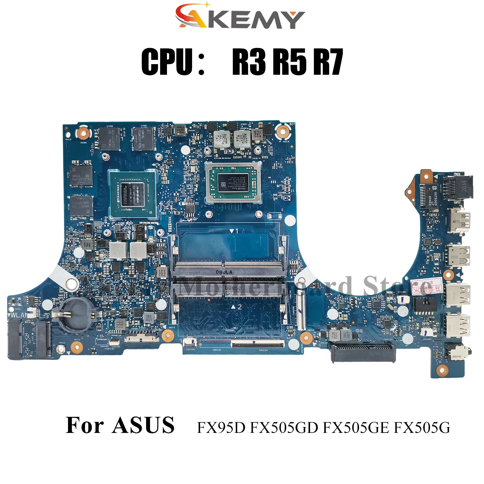 

FX505DT Laptop Motherboard For ASUS TUF Gaming FX505GT FX505GE FX505D FX95D FX505GD Mainboard W/ R3 R5 R7 CPU tests OK fast ship