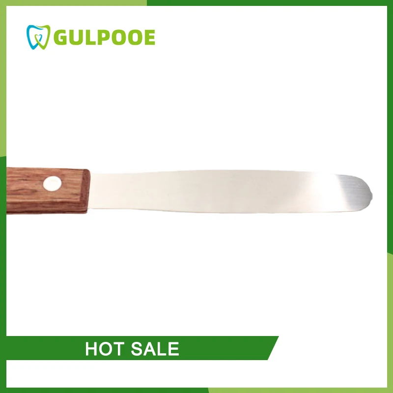 

GULPOOE Stainless Steel Dental Spatula Wax Modeling Wood Handle Mixing Applicator Dentistry Technician Laboratory Tools Dropship