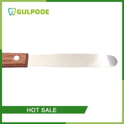 GULPOOE Stainless Steel Dental Spatula Wax Modeling Wood Handle Mixing Applicator Dentistry Technician Laboratory Tools Dropship