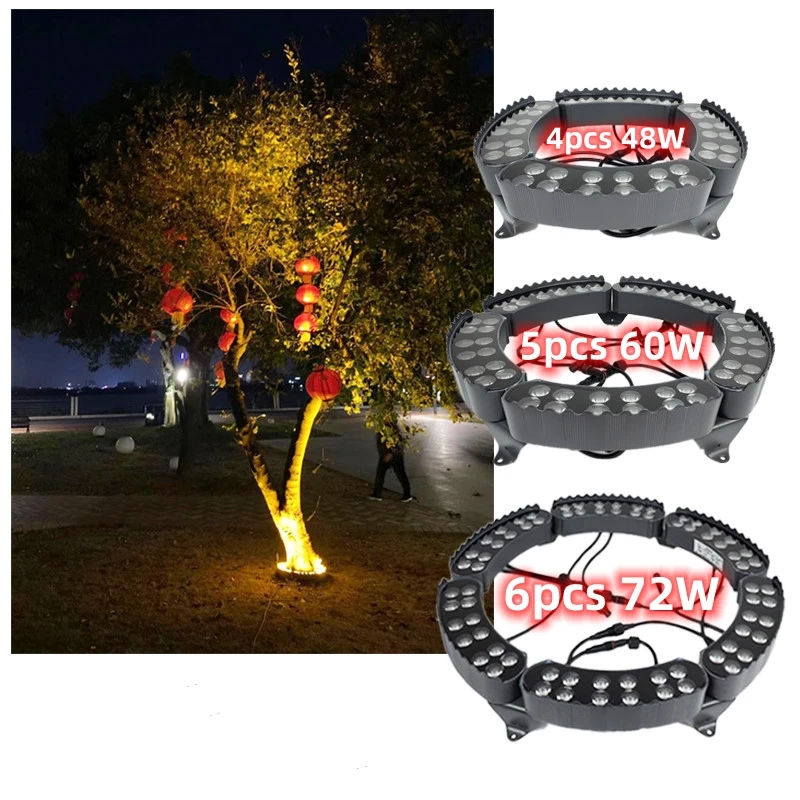 1pcs 12W Tree Holding Lamp Outdoor IP65 Waterproof Garden Spot Underground Lamps Landscape Lighting AC85-265V DC24V RGB Light