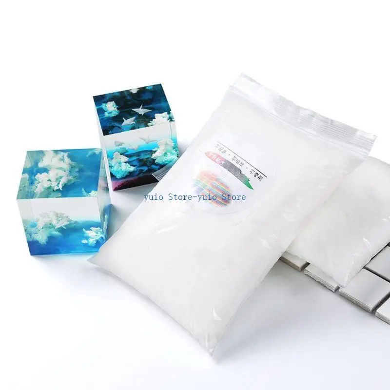 

X7XB 80g White Clouds Resin Jewelry Fillings Clouds Roll Mud Jewelry Making Fillers
