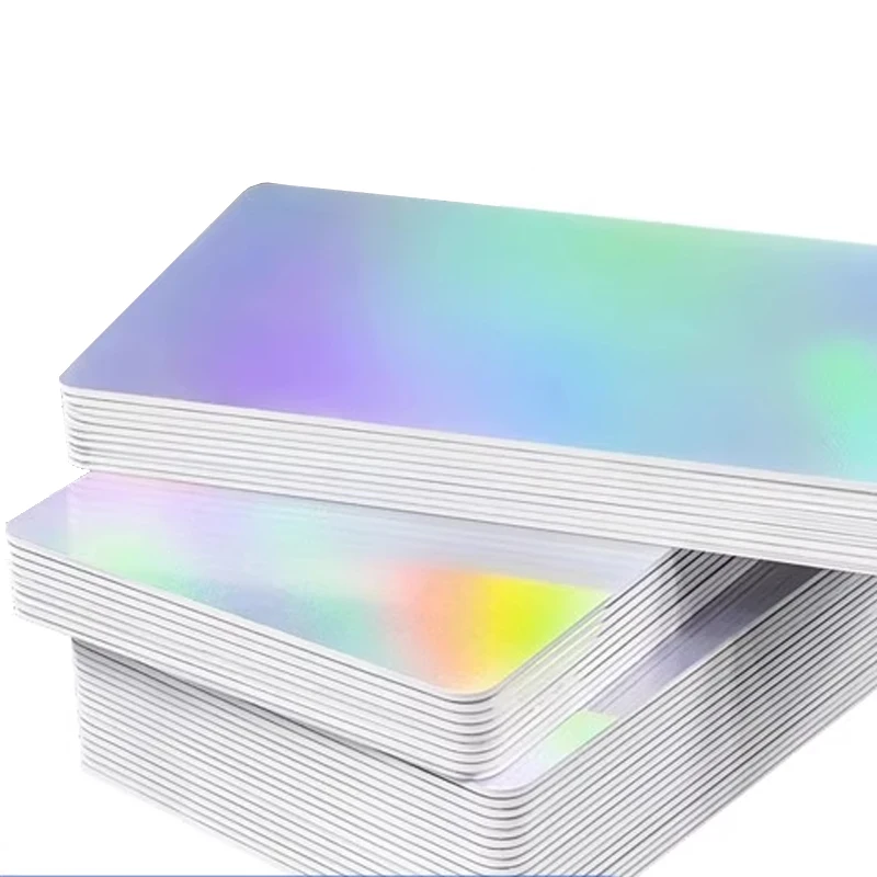 Tarjeta NFC de negocios impresa con láser, patrones llamativos, tarjeta social, medios, tarjeta NFC holográfica láser